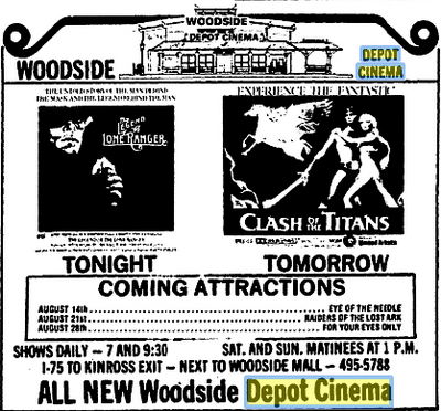 Depot Cinema (Woodside Depot Cinema, Kinross Depot Cinema) - Aug 1981 Ad